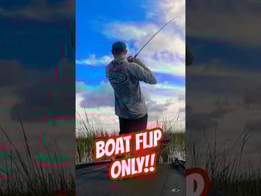 BOAT FLIP ONLY‼️ Flipping Lake Okeechobee MLF Toyota Series #shorts #bassfishing #okeechobee