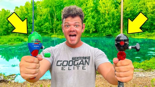 1v1 Kid Casters Fishing Challenge! (Sinkhole Fishing!)