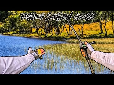 Fishing SHALLOW SHORELINE GRASS For AGGRESSIVE BASS!!! || Lake Gaston