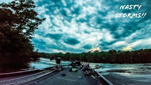 Afternoon BASS TOURNAMENT Almost RUINED By SCARY STORMS!! || Summer Bass Fishing