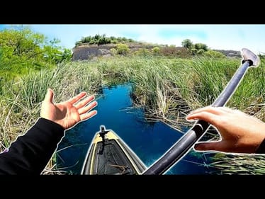KAYAK Fishing BACKWATER Stone Quarry for AGGRESSIVE Bass !! (NEW Kayak)