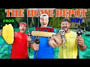 1v1v1 Home Depot BUILD YOU OWN Fishing Lure CHALLENGE! (Big Fish!)