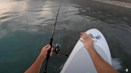 First Person to Fish and Surf!