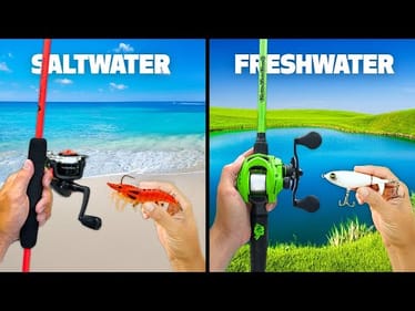 $100 Freshwater vs Saltwater Budget Fishing Challenge!