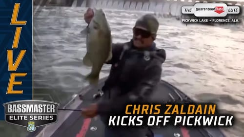 Chris Zaldain starts his day with a smallmouth (Heavy Current)