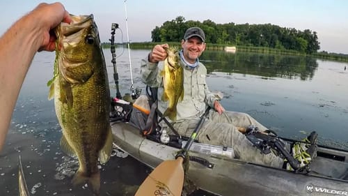 Kayak Fishing Frog Bass Smash Fest With TX Jim