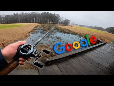 INTENSE GOOGLE MAPS Fishing Challenge!! -- (In A Rainstorm)