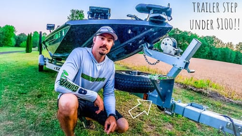 Easy DIY Bolt On Boat Trailer Step For UNDER $100!! || Amazon Only Parts!!