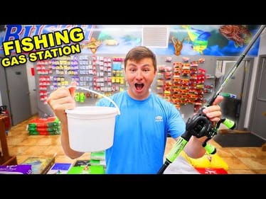 World's BIGGEST Fishing Gas Station Challenge