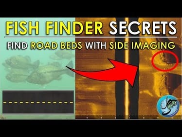 Find Road Beds on Side Imaging Fish Finders | Bass Fishing Electronics Explained