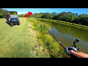 FISHING GOLF COURSE Ponds For BIG Bass! (Sketchy)