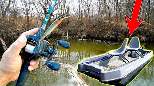 UNBELIEVABLE Catching GIANT Bass in ICY Pond!! (Jon Boat Fishing)