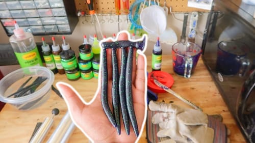 MAKING MY OWN JUNEBUG SOFT PLASTIC LURES