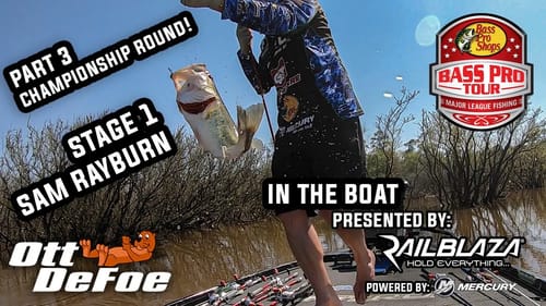 In the Boat - Sam Rayburn Part 3 of 3- Stage 1 MLF Bass Pro Tour LETS BRING IT HOME!