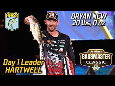 Bryan New leads Day 1 of the 2022 Bassmaster Classic at Lake Hartwell