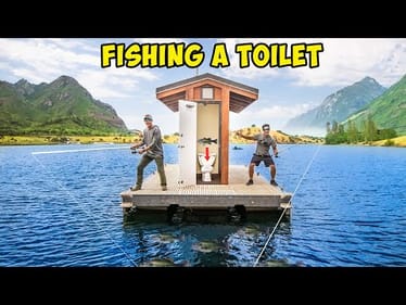 FISHING UNDER A TOILET! (Catch Clean Cook)