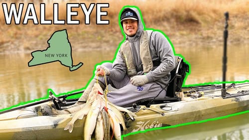 New York WALLEYE Fishing in December (From The KAYAK)