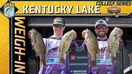 COLLEGE: Day 1 + 2 weigh-ins at Kentucky Lake