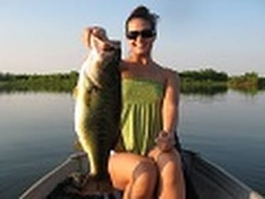 Liz  Largemouth Bass Fishing. Two 9 Pound Bass!