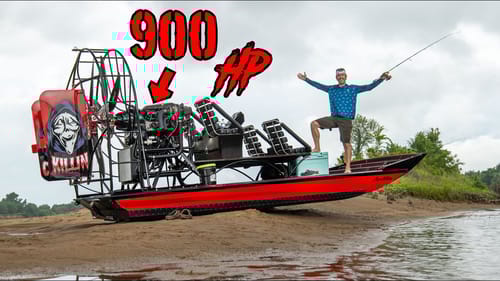 RIver Fishing with 900HP Airboat!