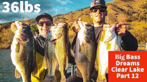 35lb bag and a couple of dinks - Big Bass Dreams Clear Lake Part 12