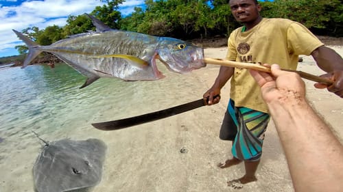 Sharing Fish Catch And Cook With Random People