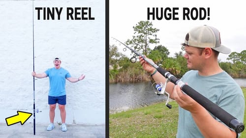 Most RIDICULOUS Fishing Rod and Reel Combo! (Impossible)