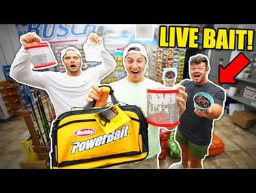 Gas Station LIVE BAIT Fishing CHALLENGE For Biggest Fish!