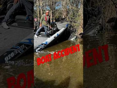 BOAT ACCIDENT‼️ 2024 MLF Harris Chain #short #bassfishing #harrischain #crash