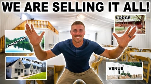 BIG NEWS & LIFE CHANGES! SELLING OUR VENUE, LODGE, 14 TINY HOMES, TROPHY POND, & 40 ACRES! BIG BASS