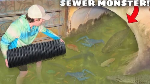 I Found a Hidden Sewer FILLED With MONSTER FISH!