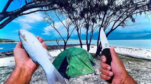 From Floods To Ocean Squalls - SOLO CAMPING An Uninhabited Island - Catch & Cook