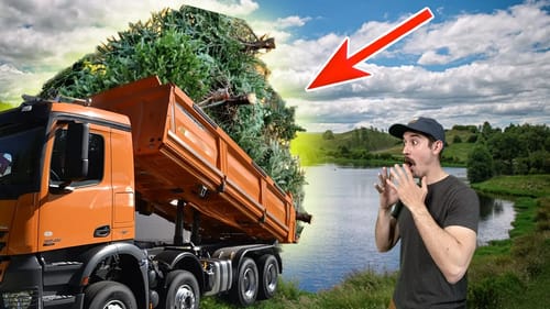 We Put YOUR Old Christmas Trees In This Lake To Grow TROPHY Bass!