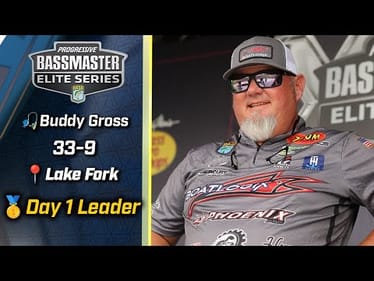 Buddy Gross leads Day 1 of Bassmaster Elite at Lake Fork with 33 pounds, 9 ounces