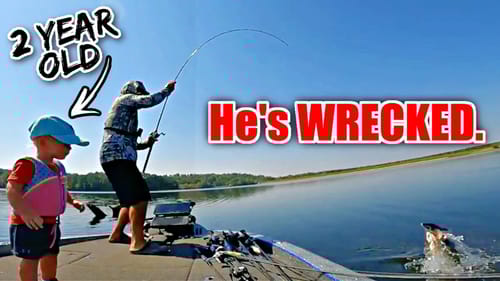 My 2 Year Old GOT HOOKED While I was Fishing...