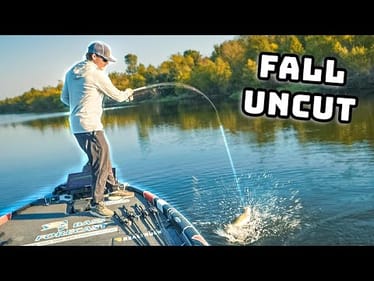 Totally Uncut Fishing At A SECRET LAKE!! (Fall Bass Fishing Tips)