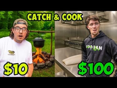 $10 vs. $100 CATCH CLEAN COOK 2v2 Challenge!