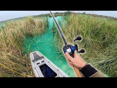 Kayak STEALTH Fishing MYSTERY Stone Quarry (Google Maps Discovery)