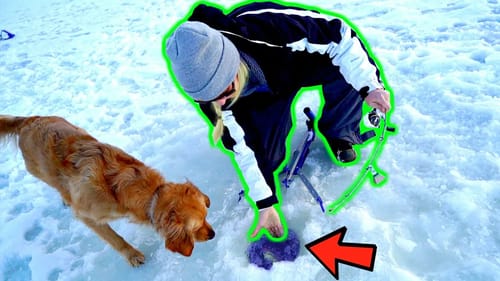 ICE FISHING w/ my Wife!!! Biggest Fish EVER through the Ice!