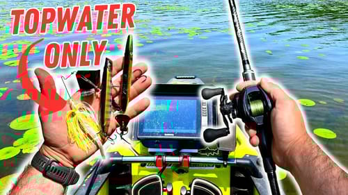 Topwater Lures ONLY (SURPRISE DOUBLE CATCH!)