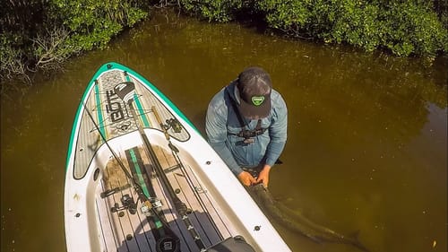 Micro Skiff Fishing | Jumping Out To Land BIG Fish!
