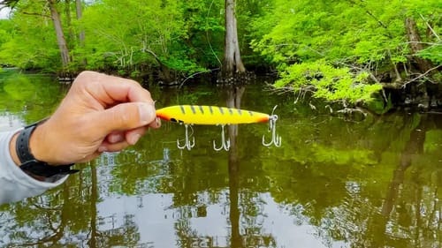 Old School Lure Catches Big Bass All Day || Spring River Fishing