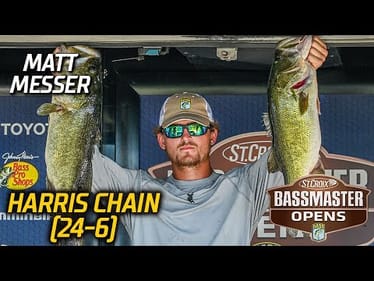 Bassmaster OPEN: Matt Messer leads Day 1 of Harris Chain with 24 pounds, 6 ounces