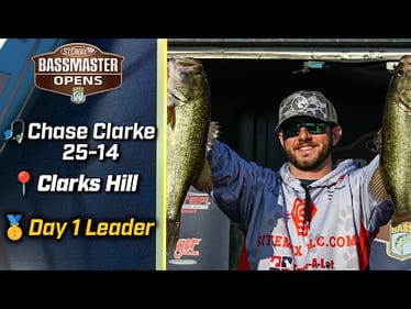 Bassmaster OPEN: Chase Clarke leads Day 1 at Clarks Hill with 25 pounds, 14 ounces