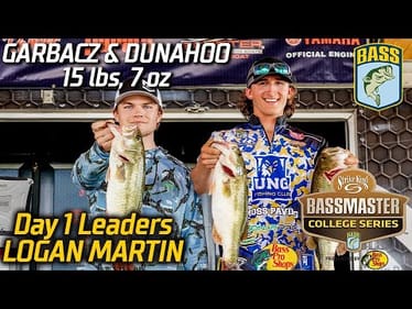North Georgia (Garbacz & Dunahoo) leads Day 1 of College Series at Logan Martin with 15 lbs, 7 oz
