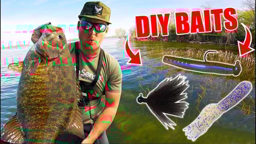 Best Day of Bass Fishing EVER using HOMEMADE Fishing Lures!! (EPIC)