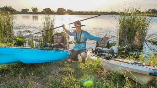 Pond Fishing THICK GRASS  with New Paddle Kayaks!