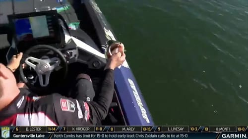Morning action on Day 1 at Lake Guntersville