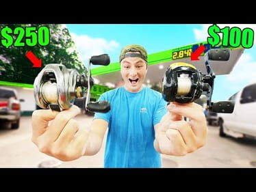 Buying My FIRST BAITCASTER FISHING REEL From A GAS STATION CHALLENGE (BIG FISH!)