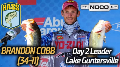 Brandon Cobb leads Day 2 with 34 pounds (Lake Guntersville Bassmaster Elite)